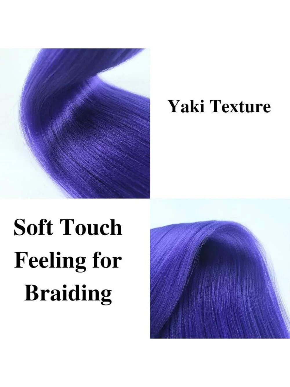 Purple Boho Pre-Stretched Curly Deep Wave Braiding Hair - Trendy & Versatile